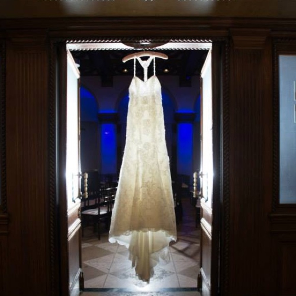 Strapless Lace A-Line Wedding Gown with Train